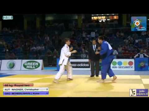 Judo 2013 European Championships U18 Tallinn: Wagner (AUT) - Mchedlishvili (GEO) [-66kg]
