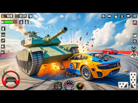 Whirlpool Military Tank Cars and Trucks Demolition Derby Battle Arena Simulator - Android Gameplay