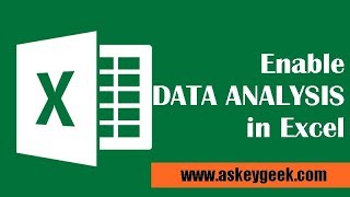 Enable DATA ANALYSIS in Excel
