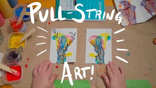 Easy Art Project! Pull String Creatures
