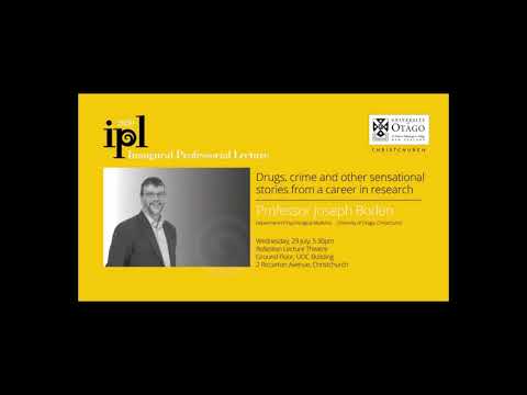 Inaugural Professorial Lecture (IPL) - Joe Boden