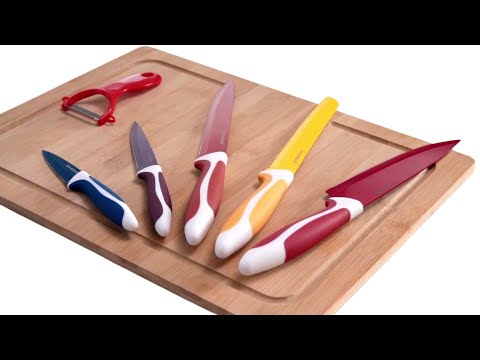 1x oder 2x 6er-Set Keramik- und Schälmesser mit bunten Griffen und Klingen - Second Medium