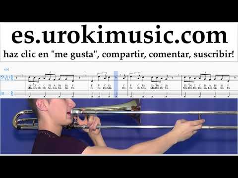 Tutorial de Trombón Ariana Grande - Breathin Clases Notas um-ih927