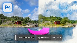 Controlling Generative Fill in Photoshop—Watercolor Tutorial #nucly