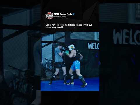 Conor McGregor dropped his sparring partner with a nasty body shot 👀