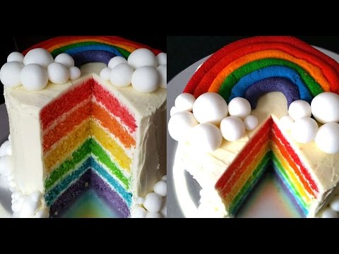 Rainbow Cake | How to Make a Rainbow birthday Cake | CarlyToffle Video