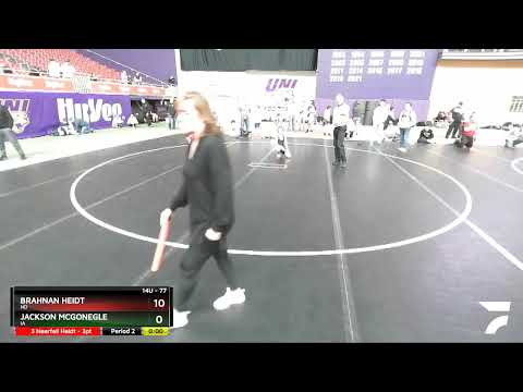 77 Lbs Cons. Round 2 - Brahnan Heidt, ND Vs Jackson McGonegle, IA B115