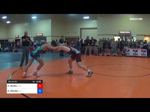 2018 Marine Corps US Open/UWW Junior Freestyle 74 Rnd Of 64 - Hunter Mullin (WCWC) Vs. Andrew Mero