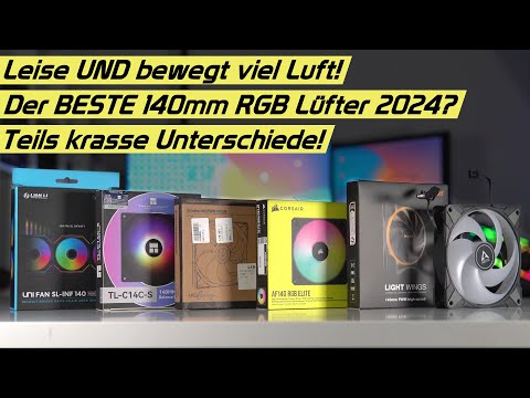 Which is the best? 140mm RGB fan super test & comparison 2024! Corsair, Arctic, BeQuiet & more!