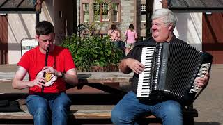 'The Mist Covered Mountains' by Peter Wood on accordion and Davie Hunter in Braemar Scotland 2021