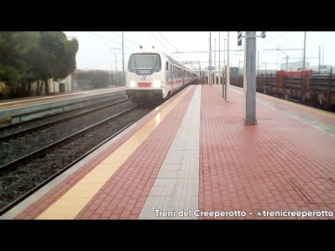 Treno Intercity 510 con E402.171 mix carrozze - Arrivo e Partenza - Campiglia Marittima - 04/04/2018