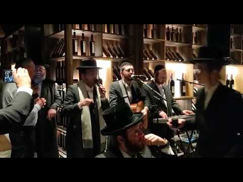Yossi Lebowitz with Ahrele Samet At a Sheva Bruches