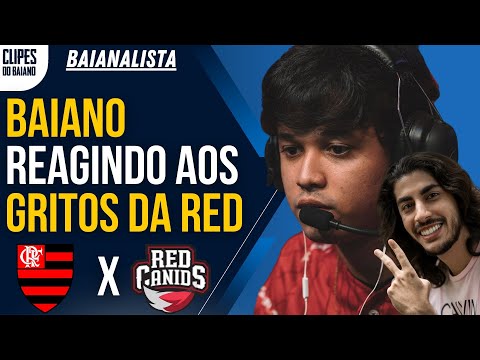 BAIANO REAGINDO AO NA ESCUTA QUARTA DE FINAL RED CANIDS X FLAMENGO | BAIANALISTA