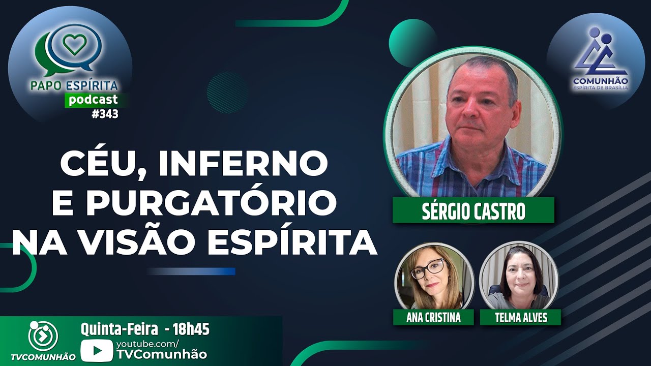 Papo Espírita | #343 - CÉU, INFERNO E PURGATÓRIO NA VISÃO ESPÍRITA - Sérgio Castro