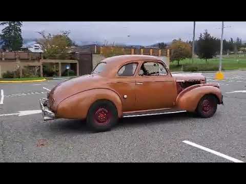 1940 chev coupe 235 6 cylinder dual carters carburetors and split fenton headers, Thrush mufflers