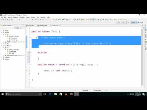 Instance And Static Block In Java