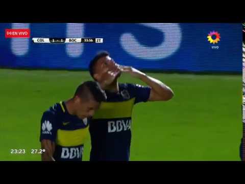 Gol de Bou Colon de Santa Fe 1 vs 2 Boca Juniors Amistoso 2017 1