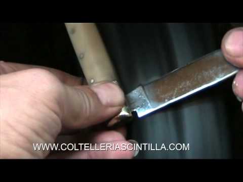 Restauro e affilatura di 3 coltelli (pattade) Coltelleria SCINTILLA Arrotino