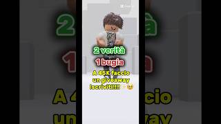 2 verità 1 bugia 😀😍#roblox #ita #virale