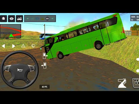 BUS SIMULATOR INDONESIA|| Bus🚌 Driving👮‍♂️ City euro Coach bus Simulator 🔥-Android Gameplay Bus 2024