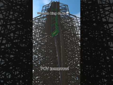 KINGDA KA but it’s WOODEN🪵🎢#shorts #rollercoaster #kingdaka #nolimits2