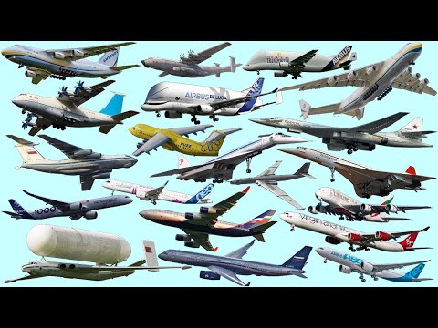 LARGEST AIRCRAFT and BIGGEST AIRPLANE in Europe | Antonov, Airbus, Tupolev, Ilyushin - QQ TOYS TV