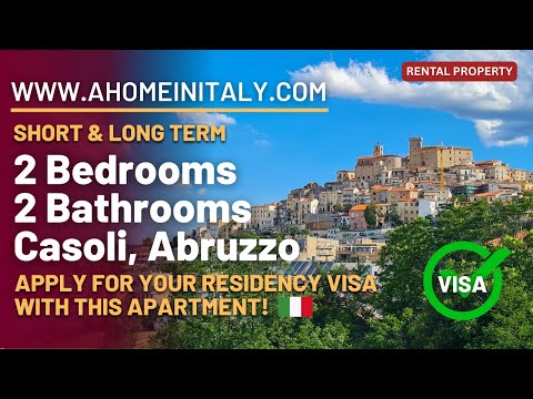 Fantastic rental property in stunning Abruzzo, Italy. Help with visa application is also available.