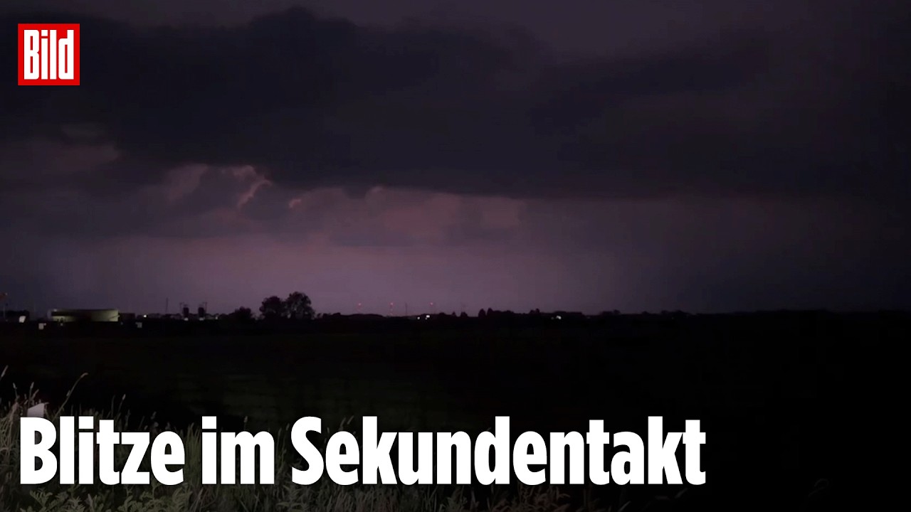 DEUTSCHLAND: Unwetter nach Hitzewelle! Blitz, Hagel und Starkregen
