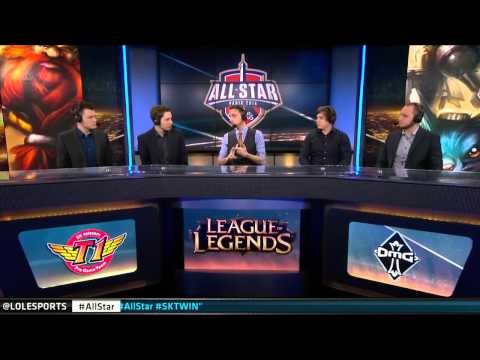 SK Telecom T1 K vs OMG Game 1 post-match Analyst desk | All-star 2014 Paris