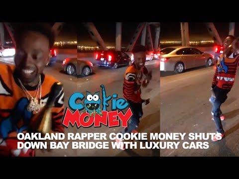 Oakland Rapper Cookie Money shuts down club and San Francisco Bay Bridge with Luxury Cars