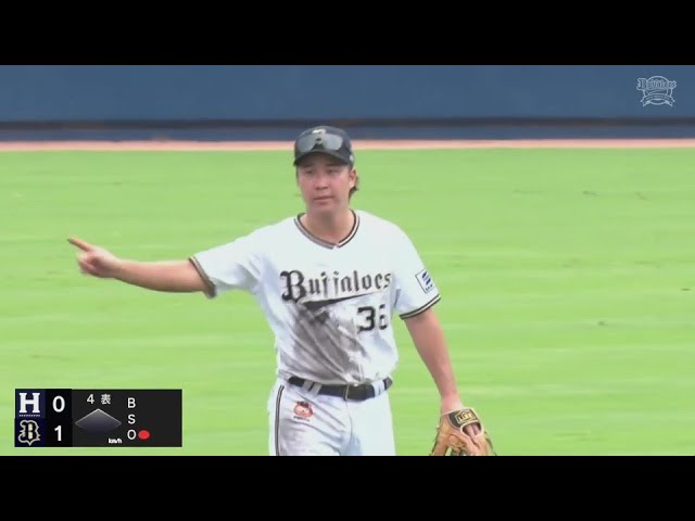 【ファーム】スーパープレー!! バファローズ・山足達也 逆シングルからのジャンピングスロー!! 2024年8月16日 オリックス・バファローズ 対 くふうハヤテベンチャーズ静岡