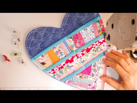 Sewing Projects For Scrap Fabric #41| DIY Sewing Tool Organizer/Hanging Storage