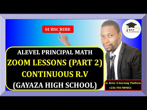 ZOOM LESSONS PART 2 | CONTINUOUS RANDOM VARIABLES | S5 MATH TERM 3 HOLIDAY | THUR 18TH DEC 2025 |