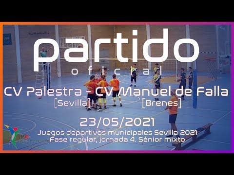 Partido senior masculino CV Palestra - CV Manuel de Falla.  IMD Sevilla 2021 Jornada 4.