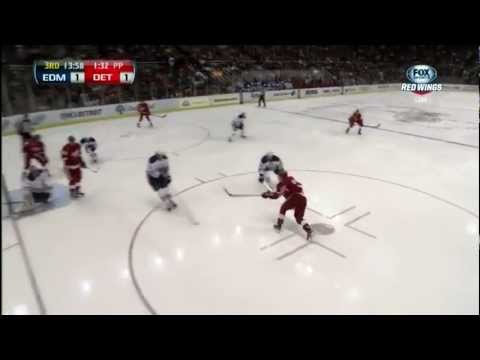 Kronwall Blasts Home a Goal vs Edmonton Oilers 2/9/13