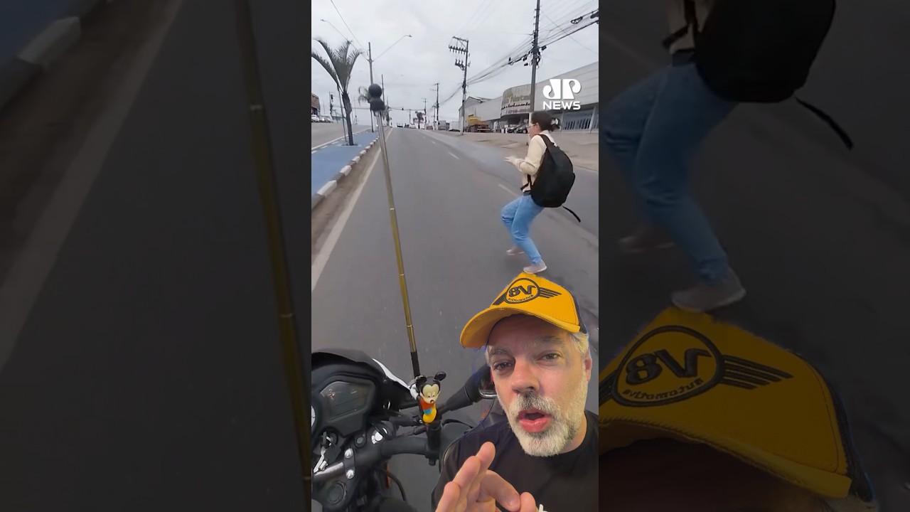 NUNCA ATRAVESSE UMA AVENIDA ASSIM 🤨 #moto #motos #noticias