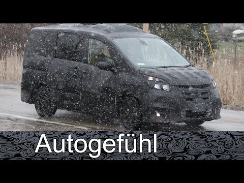 The ugliest camo car? Nissan Serena spotted on US roads spy shots camo car Erlkönig all-new neu