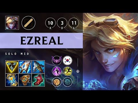 Ezreal Mid vs Twisted Fate - KR Master Patch 25.13
