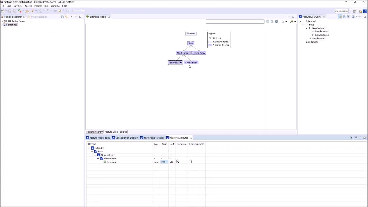 Feature Attributes in Extended Feature Modeling (v3.6.2)