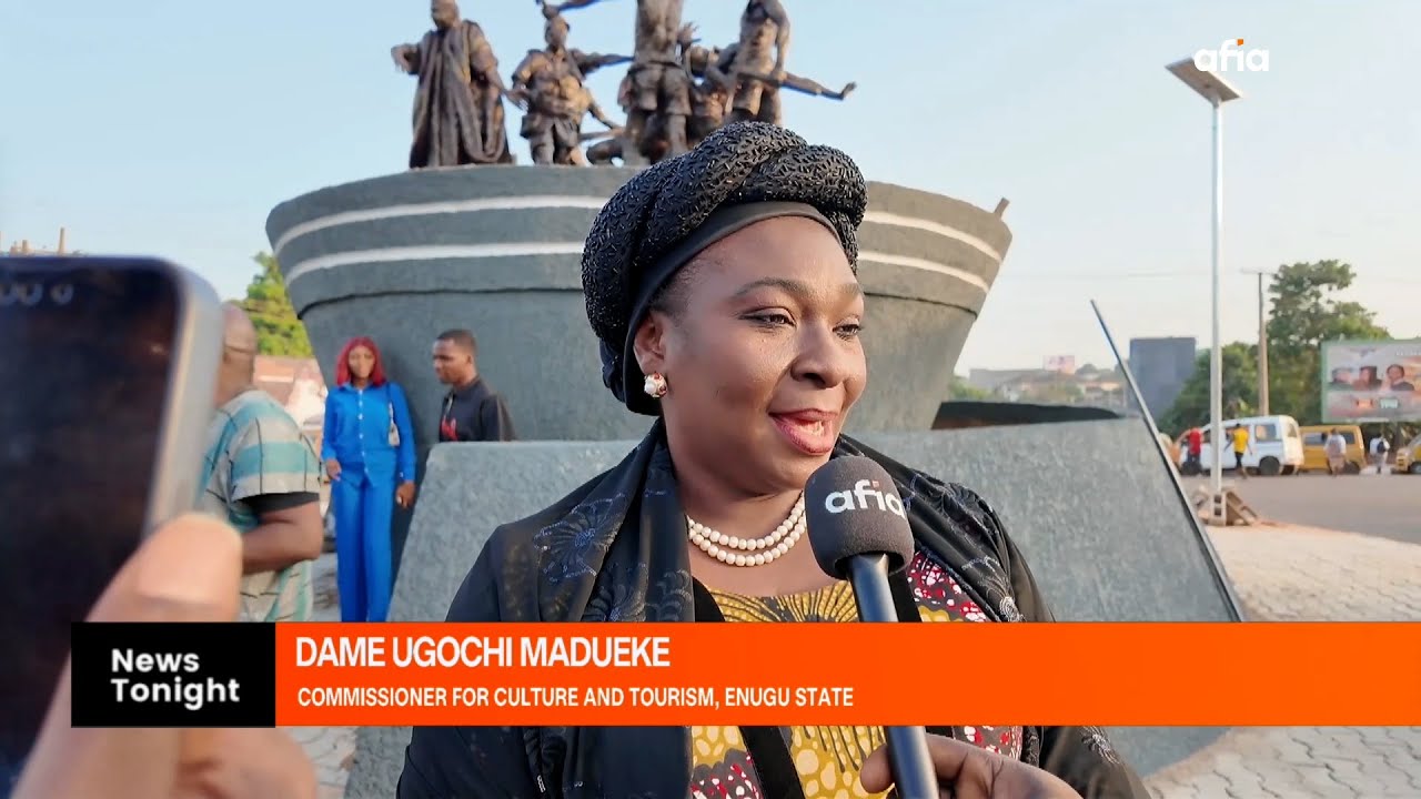 AFIA NEWS coverage of the reinstallation of the coal miners’ statue in Enugu.