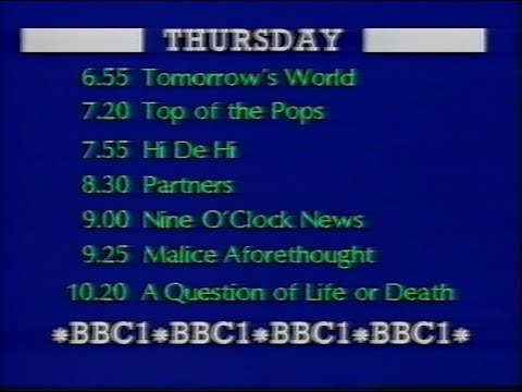 Wednesday 18th February 1981 BBC1 - News - Weather - Sportsnight - Open Secret - Football