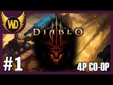 Let's Play Diablo 3 - Part 1 (4P Co-op & Monk)