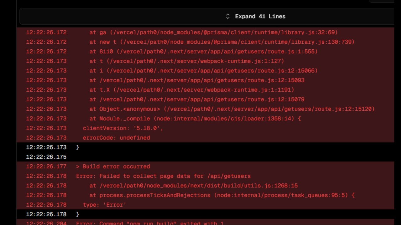 Fixing Deployment to Vercel Error: PrismaClientInitializationError