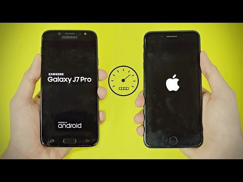 Samsung Galaxy J7 Pro 2017 vs iPhone 7 Plus - Speed Test! (4K)