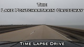 The Lake Pontchartrain Causeway - World's Longest Bridge Over Water - Time Lapse POV