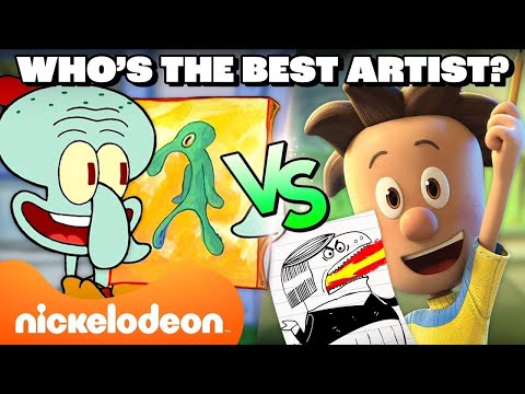 SQUIDWARD VS. BIG NATE: Who's The Better Artist? 🎨 | Nicktoons