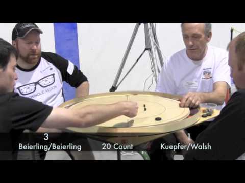 Crokinole 2015 World Championship - Doubles Beierling/Beiering v Walsh/Kuepfer