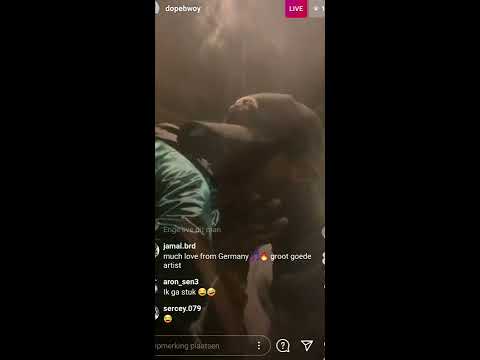Dopebwoy laat SKILLS zien op instagram live!!
