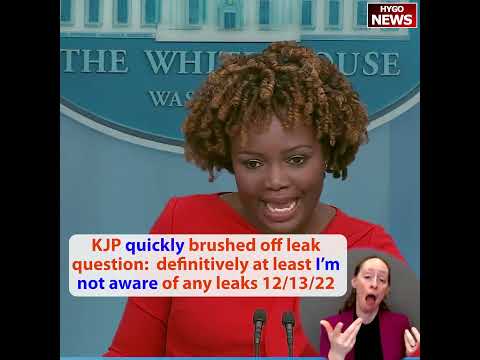 KJP quickly brushed off leak question: definitively at least I'm not aware of any leaks