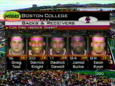 Miami at Boston College - November 10, 2001 (BC QB - Brian St. Pierre)